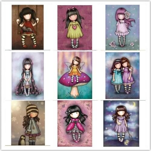 New 5D DIY full round square diamond diamond painting Gore doll mosaic diamond embroidery cross stitch home decoration painting