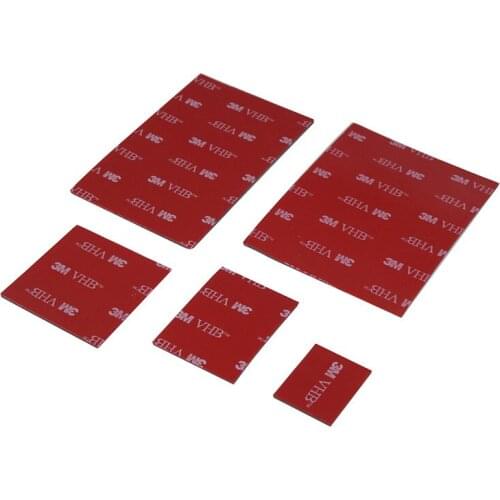 3M Black Tape Rubber Foam Double-Sided Adhesive Strong Paste Surface Red Gray Bottom Office Stationery Tape 10 Pcs