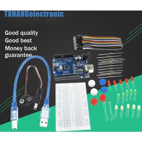 For arduino Starter Kit Uno R3 Development Board / Resistor /LED / Jumper Wires / Breadboard resistor Kit with Retail Box