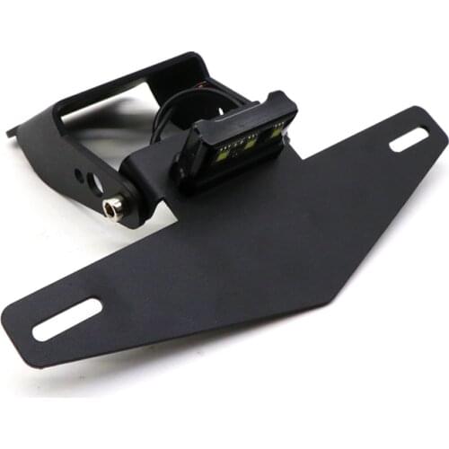 For KTM DUKE390 DUKE 390 RC390 RC 2017 18 19 Motorcycle modified lighted license plate frame stainless steel short license plate