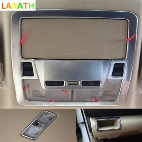 For Toyota Camry 2015 Matte Chrome Interior Reading Light Lamp Cover Trim Frame Front Rear Car Molding Decoration