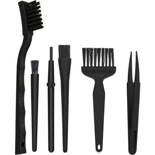 Home Goods Black Plastic Small Portable Handle Nylon Anti Static Brushes Cleaning Keyboard Brush Kit Household Cleaning Tools