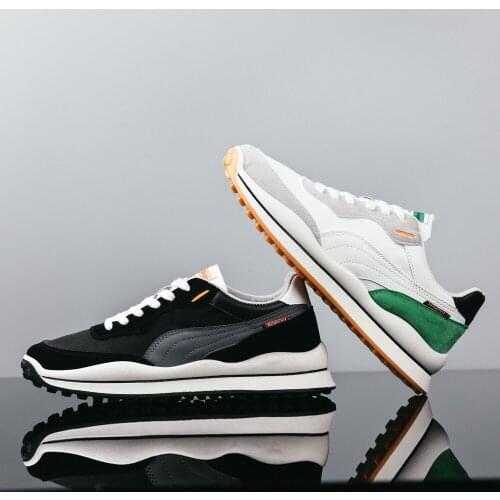 Breathable Running Shoes for Men Outdoor Sport Running Shoes Women Leather Sneakers Light Casual Anti-skid Walking Shoes