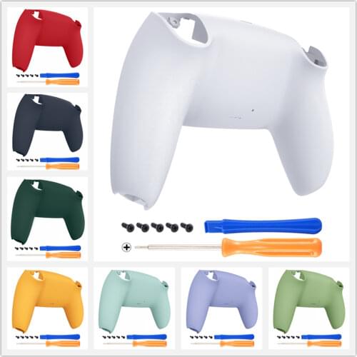 EXtremeRate Soft Touch Grip Bottom Shell Back Housing Replacement Back Shell Cover for PS5 Controller