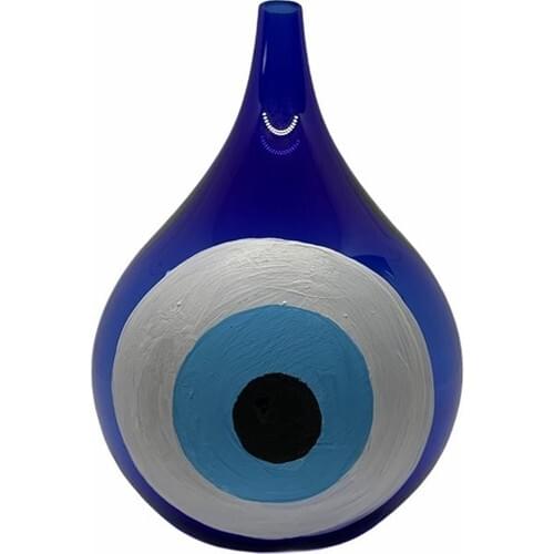 Flovart Drop Elegant Decorative Glass Oil Lamp-Blue White-Oil lamp butter Gift