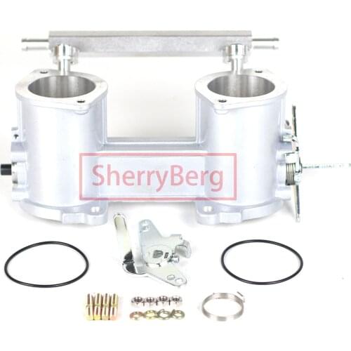 SherryBerg 45MM 45IDA TBS Throttle Bodies For Jenvey IDA Style Carb Carburetor 84mm Tall 45mm Rep. Weber & Dellorto W Fuel Rail