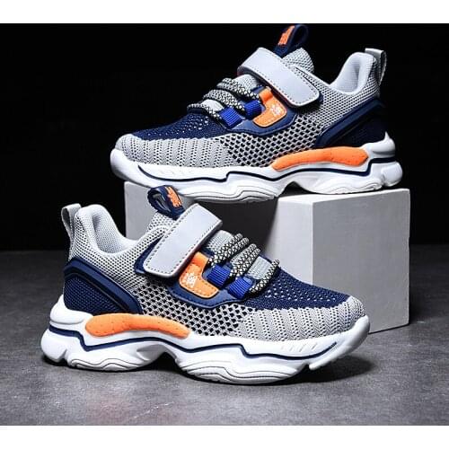 New Children Shoes Boys Sport Shoes Child Rubber Leisure Trainers Casual Kids Double Mesh Breathable Sneakers 2020 Four Seasons