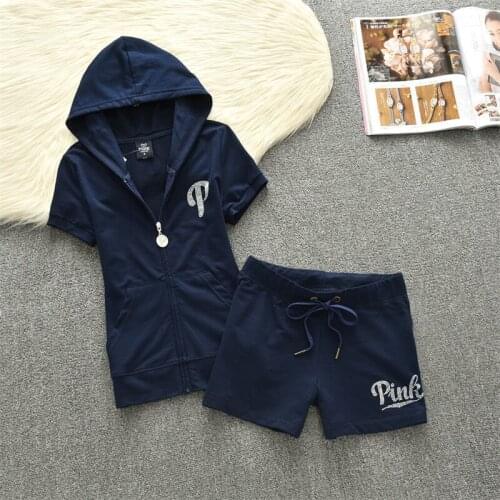 Summer Cotton Sets Women Casual Two Pieces Short Sleeve T Shirts and High Waist Short Pants Outfits Letter PatternTracksuit S-XL