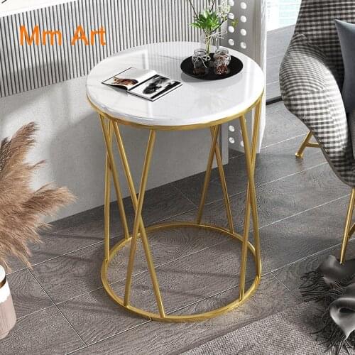 Small Table Modern Minimalist Bedside Table Simple Light Luxury Creative Small round Table Nordic Balcony Small Coffee Table