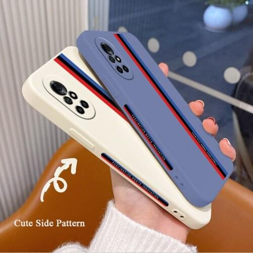 Minimalism Liquid Silicone Soft Case For Huawei Nova 8 7 Pro SE 6 SE 5 Pro 5Z 5I 5Ipro 5T 4 4E Shockproof Phone Cover