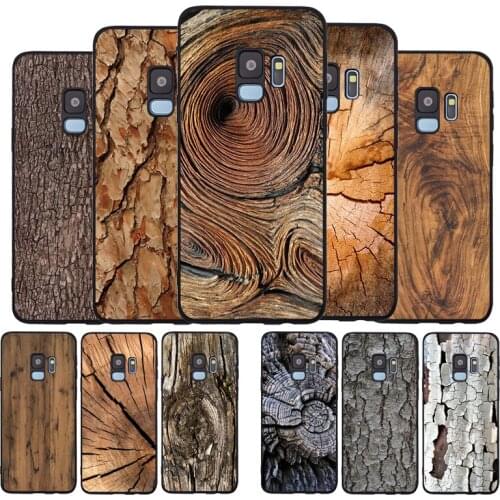 Wood textures Black TPU Silicone Soft Phone Case For Samsung Galaxy S20 S10 S9 S8 Plus Lite NOTE 10 9 8 S7 EDGE