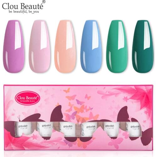 Clou Beaute 8ml Gift Set Gel Nail Polish Manicure Set 115 Colors Top Coat UV LED Gel Varnish Soak Off Nail Art Gel Nail Polish