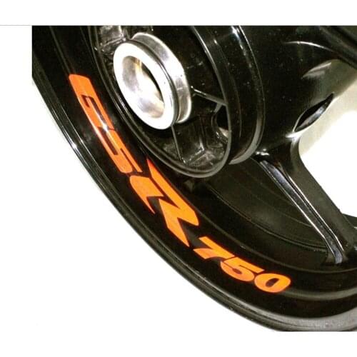 A set of 8pcs high quality Motorcycle Wheel Sticker Decal Reflective Rim Bike Motorcycle Suitable for SUZUKI GSR 750