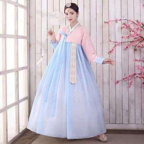 Fashion Retro New Hanbok Korean Clothing Palace Traditional Costume Dance Performance Clothing
