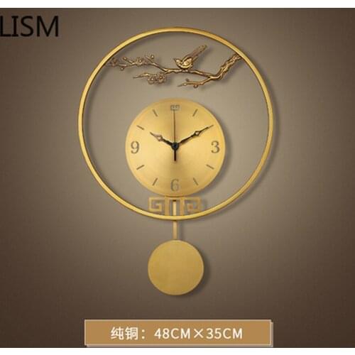 New Chinese Style Large Wall Clock modern design Living Room Household Fashion Creative Quartz Clocks Home Decor Wall Watches