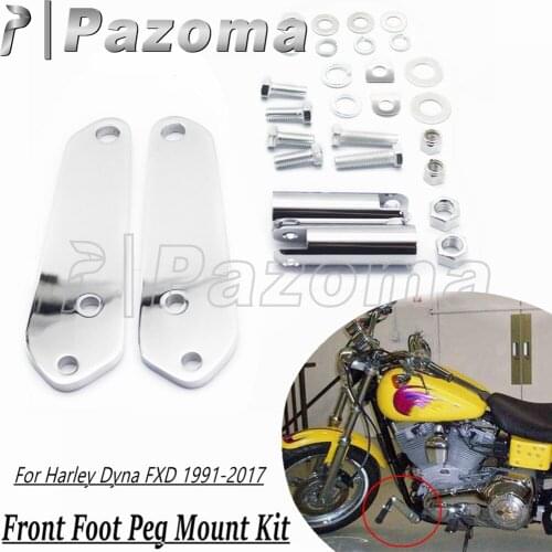 Motorcycle Front Steel Foot Rest Support Foot peg Mount Kit for Harley Low Rider Street Bob Super Glide FXD 49019-95 1991-2017