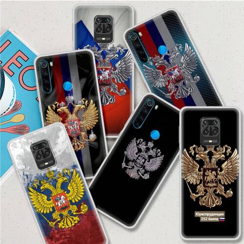 Shockproof Case for Xiaomi Redmi Note 9S 9 10 8 Pro 7 8T 9C 9A 8A 7A 6A K40 9T Soft Matte Phone Cover Flag Of Russian Shell Capa