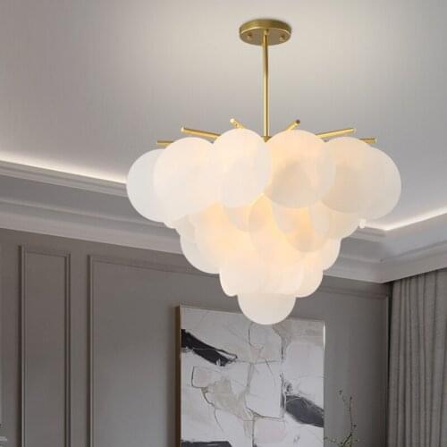 Romantic post-modern pendant lamps model room round acrylic sheet living room dining roomFlower shape pendant lights