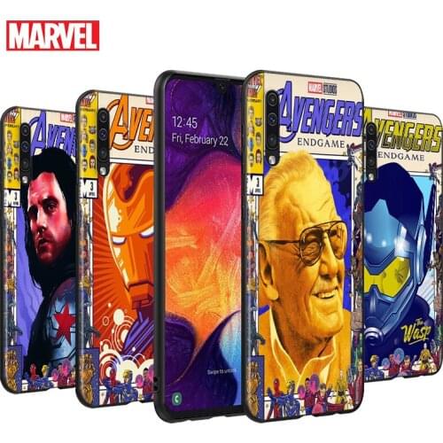 Marvel Avengers Retro poster For Samsung Galaxy A90 A80 A70S A60 A50S A40S A30S A20E A10S A2 Core 5G Black Soft Phone Case