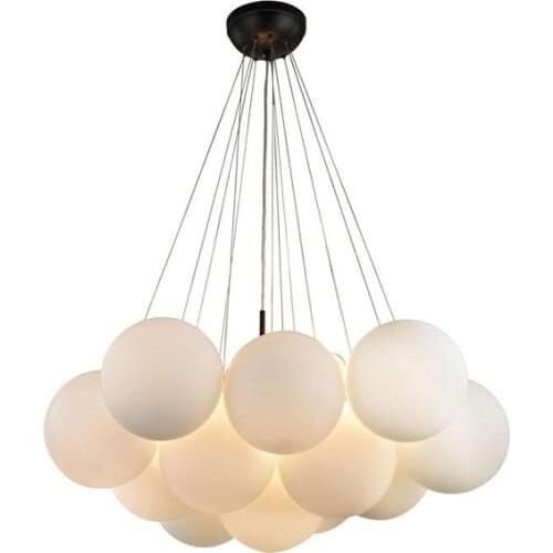 Nordic glass ball crystal chandelier ceiling led light bathroom fixture lamparas de techo colgante moderna dining room