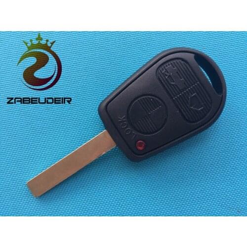 1pc 3 Button Uncut Blade Car Key Replacement Remote Case Shell For Bmw E31 E32 E34 E36 E38 E39 E46 Z3 Fob Uncut Blank Auto Parts