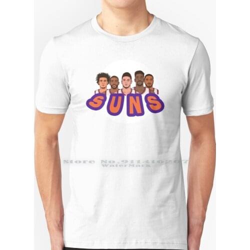 Suns Dbook Booker Cp3 Ayton Cam Johnson Phoenix T Shirt 100% Pure Cotton Devin Booker Booker Suns Chris Paul Basketball Anthony
