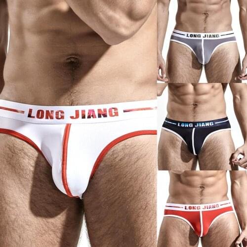 Men Panties Sexy Ice Silk Quick Dry Solid Low Waist Underwear Briefs Underpants Sexy Breathable Comfortable Elastic Underwears