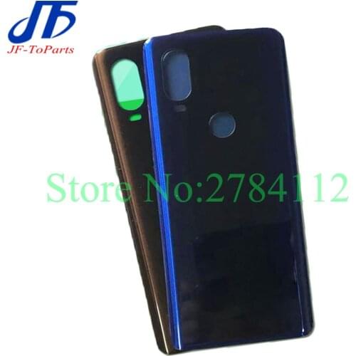 10Pcs Back Glass Replacement For Motorola Moto One Vision P50 XT1970 Battery Cover Rear Door Housing Case