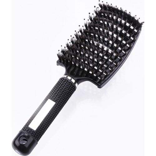Hair Brush Women Female Hair Scalp Massage Comb Bristle Nylon HairBrush Wet Curly Detangle Hair Brush For Salon Hairdressing