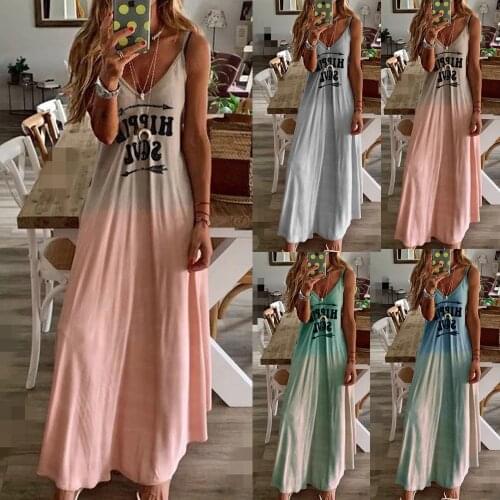 Summer 2021 Sleeveless Dress Loose Plus Size Women Clothes Sexy V-neck Beach Dress Fashion Ladies Pink Long Dresses Vestidos