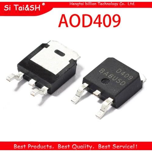 10pcs AOD409 SOT252 D409 TO-252 MOSFET P 26A 60V
