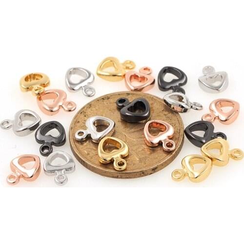 10PCS Brass Hollow Heart Charms Gold Heart Pendant Charms DIY Jewelry Making Handmade Accessories