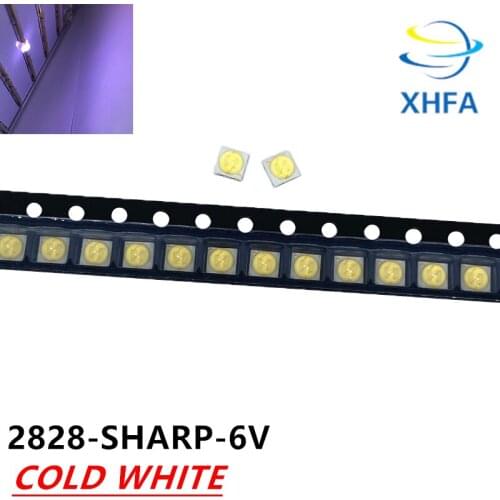 100PCS LED Backlight High Power LED 0.8W 2828 6V Cool white 43LM GM2CC3ZH2EEM TV Application