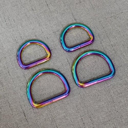 20 Pcs/Lot 20mm 25mm Colourful Metal Adjustable D Ring Belt Buckle For Backpacks Shoes Bag Cat Leash Dog Collar DIY Accessories