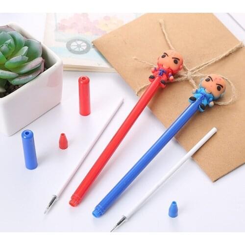 20 PCs Shaolin Kung Fu pen Cartoon Gel Pens Cute Student Writing Test Black Water-Based Paint Pen Creative Stationery Signature