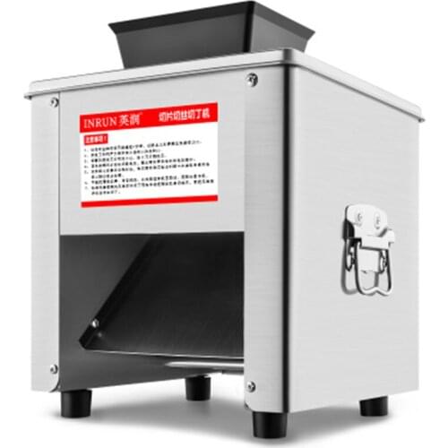 220V Meat Slicer Meat Grinder Automatic Electric Vegetables Cutting Machine Kneading Diced Stainless Steel Slicer Commercial