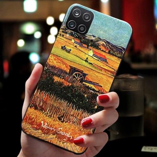 3D Emboss Phone Case For Samsung Galaxy A12 5G A31 M12 M31 Prime Case Cover Oil Painting Harvest Soft Back Coque Capa Shell Men