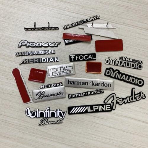 2pcs Aluminum metal for Dynaudio !JBL FOCAL MERIDIAN Hi-Fi Speaker audio Speaker Badge stereo Emblem sticker stying