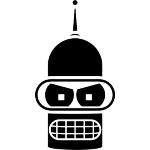 ROBOT Cartoon Fashion Car Sticker Windshield Bumper Motorcycle Decal High Quality Vinyl Cover Scratches Waterproof PVC 14*7CM