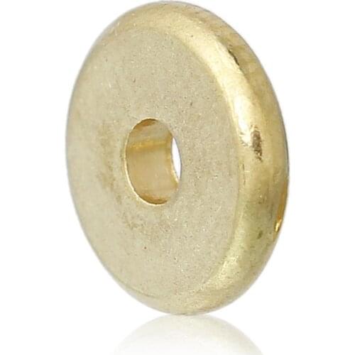 DoreenBeads Copper Spacer Beads Flat Round Brass Blank About 8mm(3/8")Dia,Hole:Approx 1.9mm,100 PCs new