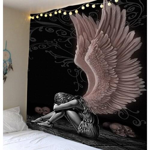 Devil Girl, Beautiful Wings Tapestry Wall Hanging Living Room Bedroom Decoration Cloth