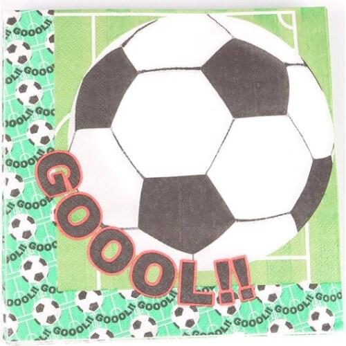 Football world Theme Birthday Party Favors Decorate Towels Paper Napkins Baby Shower Printed Tissues Events Party Supplies