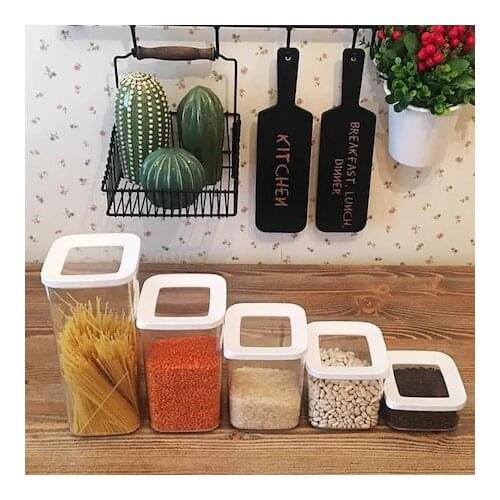 Vip John 5 Piece Storage Container dry food storage container plastic box cereal dispenser pasta snack food storage containers