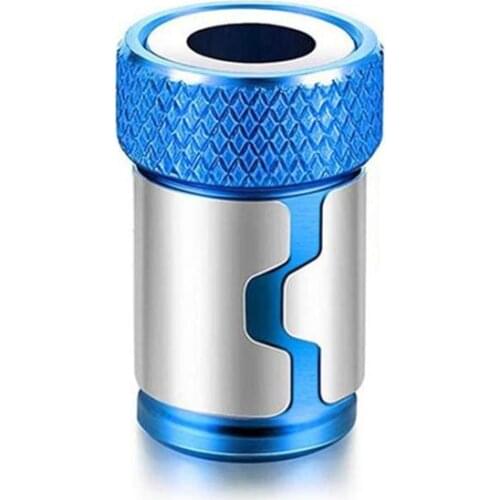 1/4 Metal Magnetic Screwdriver Bit Ring Magnet Anti-corrosion Anti-skid Strong Magnetic Ring Adsorption Fixing Screw Accessories