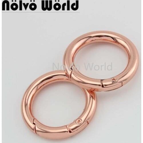 Nolvo World 5-20-100pcs 6 colors 25.6mm 1" metal O ring bag handle buckles women handbag lock hang buckles diy