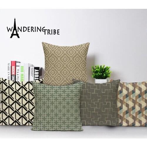 Nordic Home Decoration Throw Pillow Covers Farmhouse Decor Polka Dot Cushion Cover Linen Colourful Geometric Pillow Case