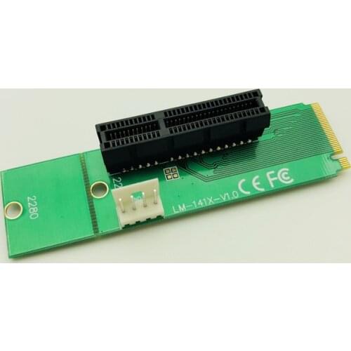 NGFF Riser M2 M.2 to PCI-E 4x 1x Slot Riser Card Converter Adapter Male To Female PCIE Multiplier For BTC Miner Mining Machine