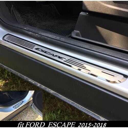 New ESCAPE Car Door Sill Plate Cover Stainless Steel Door Sill Scuff Plate for FORD ESCAPE 2014-2019