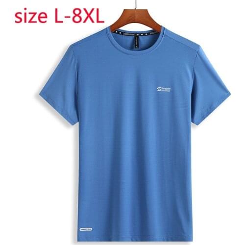 New Arrival Fashion Super Large Summer Men Short Sleeve Casual O-neck Men T Shirt Plus Size L XL 2XL 3XL 4XL 5XL 6XL 7XL 8XL