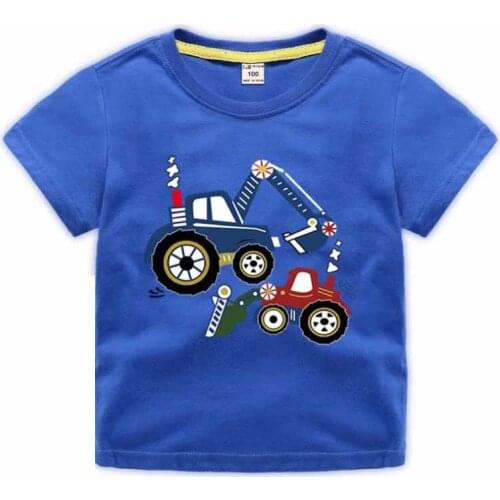 Boys Cartoon Short Sleeve T shirt Summer Kids T-shirts Girls Sweatshirt Cotton Children Clothes O-neck Tee Tops jumper 2-12Years